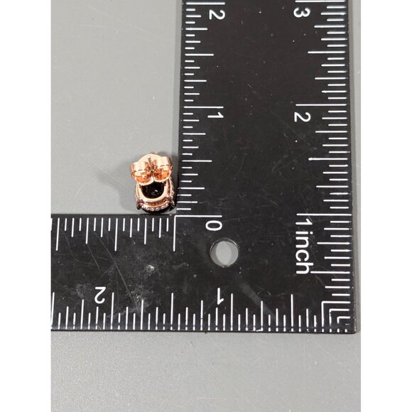 Bomb Party Earrings Black CZ Teardrop Stud Pierced - Picture 5 of 7